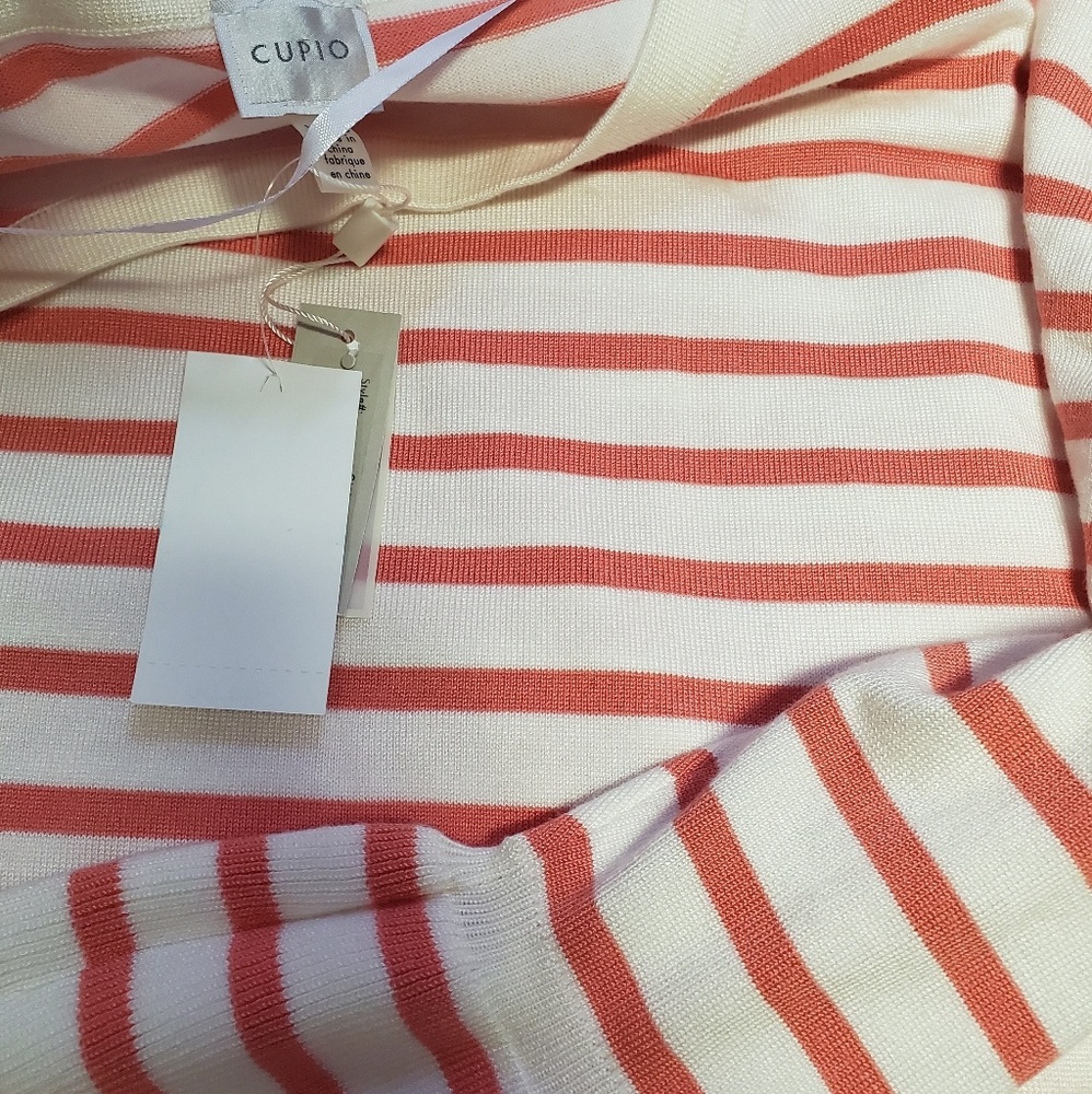 Bell Sleeve Striped Ruffle Sweater Top - Picture 3 of 4